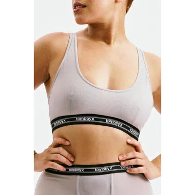 Tomboyx Powermesh Bralette In Gray