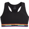 Tomboyx Racerback Soft Bra In Black Rainbow Logo