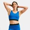 Tomboyx Reversible Swim Sport Compression Bikini Top In Blue