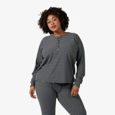 Tomboyx Rib Long Sleeve Henley In Gray