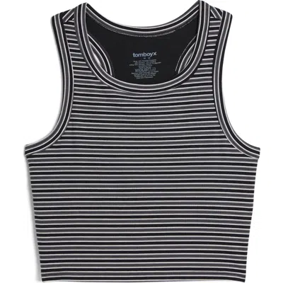 Tomboyx Rib Longline Sports Bra In Black