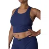 Tomboyx Rib Longline Sports Bra In Blue
