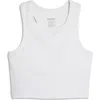 Tomboyx Rib Longline Sports Bra In White