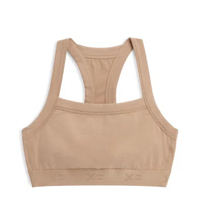Tomboyx Scoop Soft Stretch Cotton Bralette In Brown