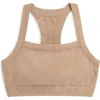 Tomboyx Scoop Soft Stretch Cotton Bralette In Brown