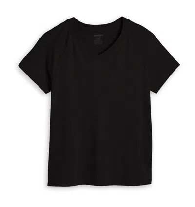 Tomboyx Short Sleeve Jersey Slub V Neck Tee In Animal Print