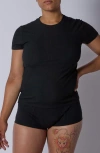 Tomboyx Short Sleeve Rib T-shirt In Black