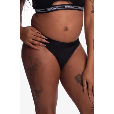 Tomboyx Smoothtuck Tucking Hi Leg Bikini In Black