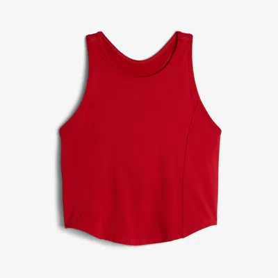 Tomboyx Swim High Neck Top In Red