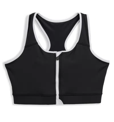 Tomboyx Swim Racerback Zip Compression Top In Black