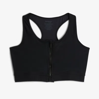 Tomboyx Swim Racerback Zip Compression Top In Black