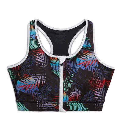 Tomboyx Swim Racerback Zip Compression Top In Multi