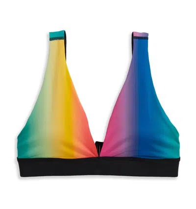Tomboyx Swim Reversible Plunge Top In Multi