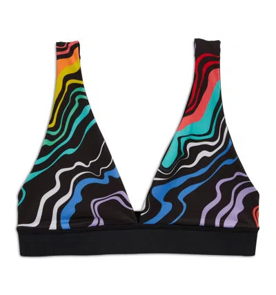 Tomboyx Swim Reversible Plunge Top In Multi