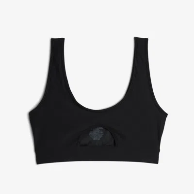 Tomboyx Swim Solarmesh Peekaboo Top In Black