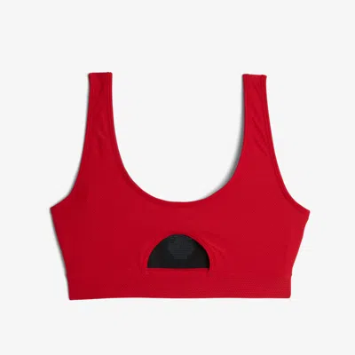 Tomboyx Swim Solarmesh Peekaboo Top In Red