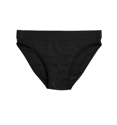 Tomboyx Period Proof Moderate Absorbency Bikini In Pure Black