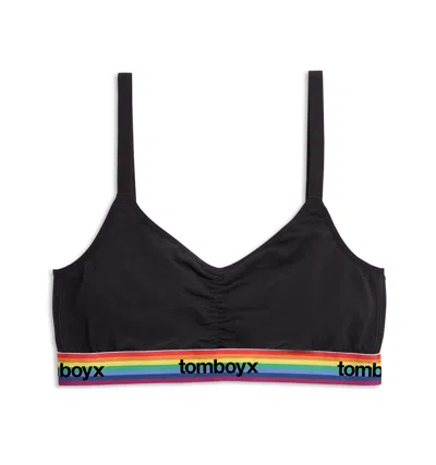 Tomboyx V Neck Bralette In Black