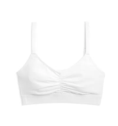 Tomboyx V Neck Bralette In White