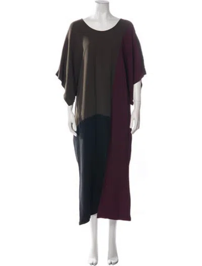 Pre-owned Tome Acetate Long Dress In Black/red