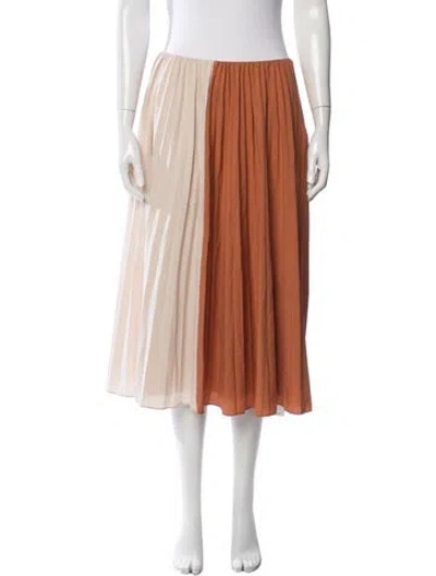 Pre-owned Tome Colorblock Pattern Midi Length Skirt In Neutrals