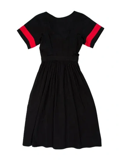 Pre-owned Tome Crew Neck Midi Length Dress In Black