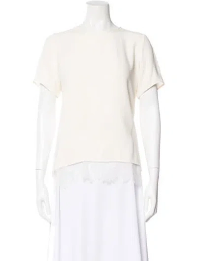 Pre-owned Tome Crew Neck Short Sleeve Top In White