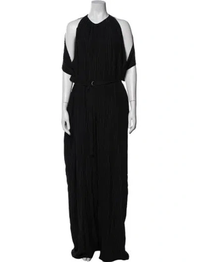 Pre-owned Tome Halterneck Jumpsuit In Black