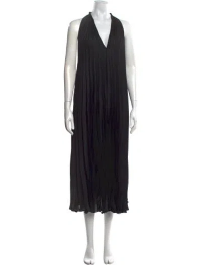 Pre-owned Tome Halterneck Midi Length Dress In Black