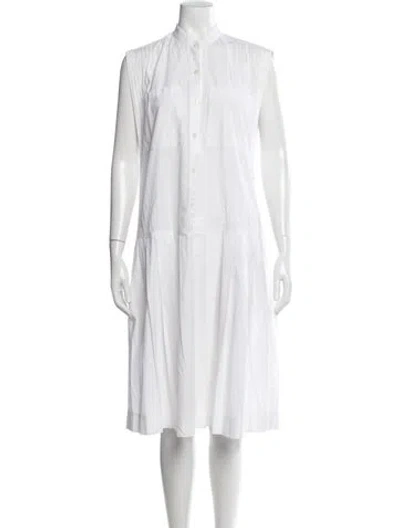 Pre-owned Tome Knee-length Dress In White