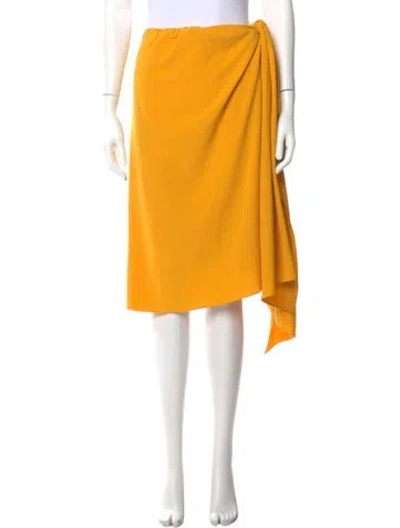 Pre-owned Tome Knee-length Skirt In Yellow