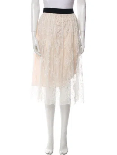 Pre-owned Tome Lace Pattern Knee-length Skirt In Neutral