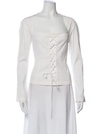 Pre-owned Tome Long Sleeve Top In White
