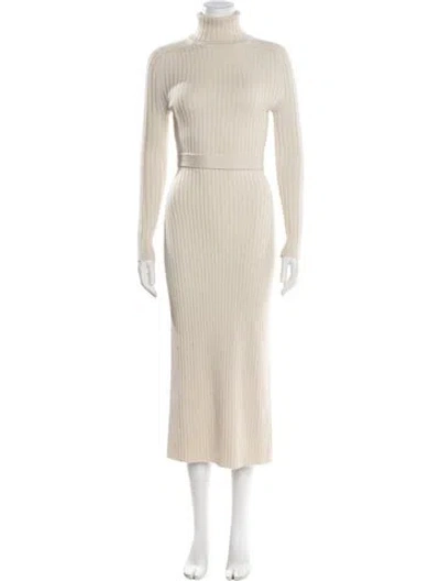 Pre-owned Tome Merino Wool Long Dress In Neutral