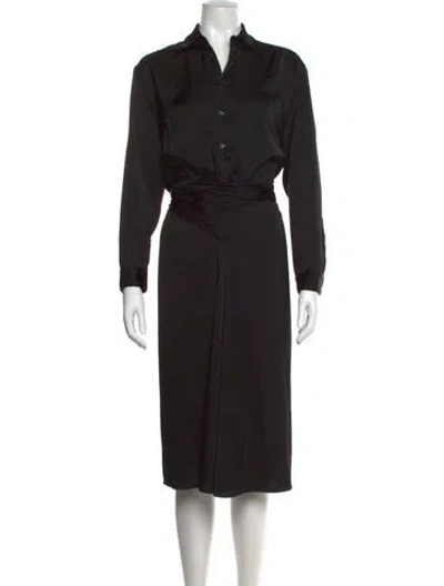 Pre-owned Tome Midi Length Dress In Black