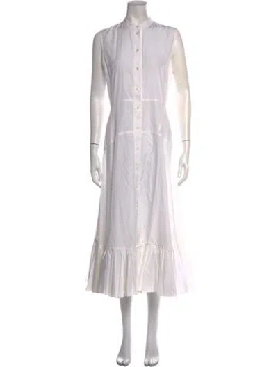 Pre-owned Tome Midi Length Dress In White