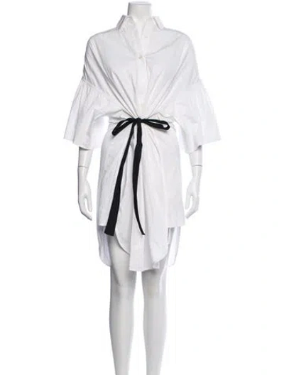 Pre-owned Tome Mini Dress In White