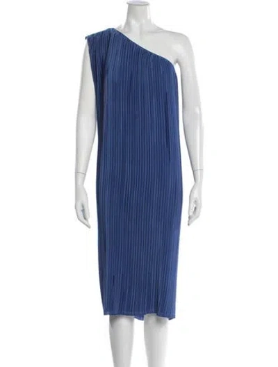 Pre-owned Tome One-shoulder Midi Length Dress In Blue