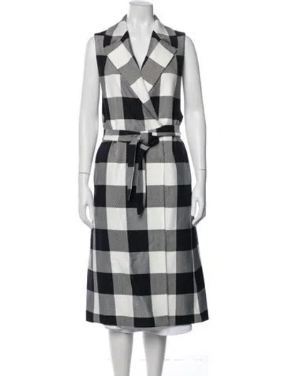 Pre-owned Tome Plaid Print Coat W/ Tags In Blue