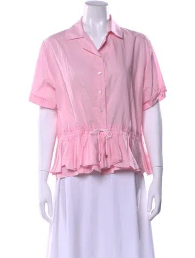 Pre-owned Tome Short Sleeve Blouse In Pink