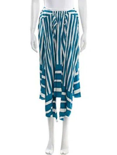 Pre-owned Tome Silk Knee-length Skirt In Blue