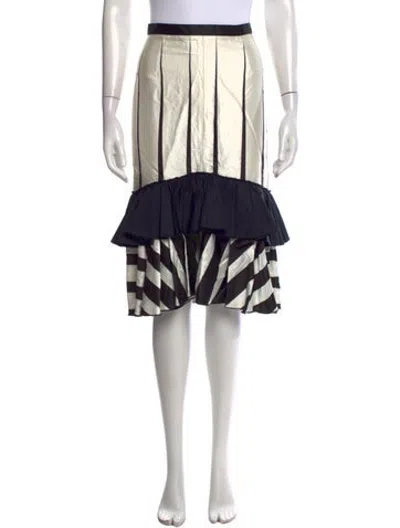 Pre-owned Tome Silk Midi Length Skirt In Black