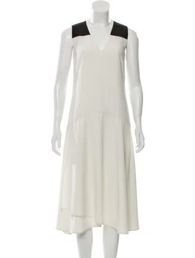 Pre-owned Tome Sleeveless Midi Dress In Neutral