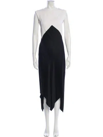 Pre-owned Tome Square Neckline Long Dress In Black