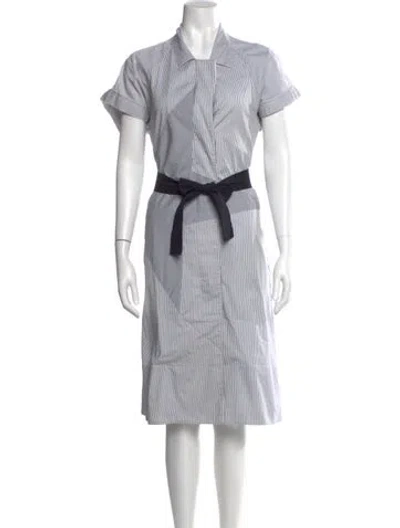 Pre-owned Tome Striped Midi Length Dress In Multi