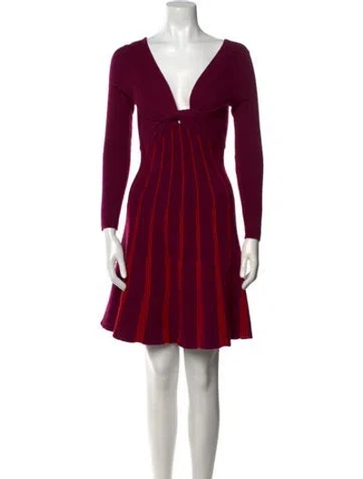 Pre-owned Tome Striped Mini Dress In Purple
