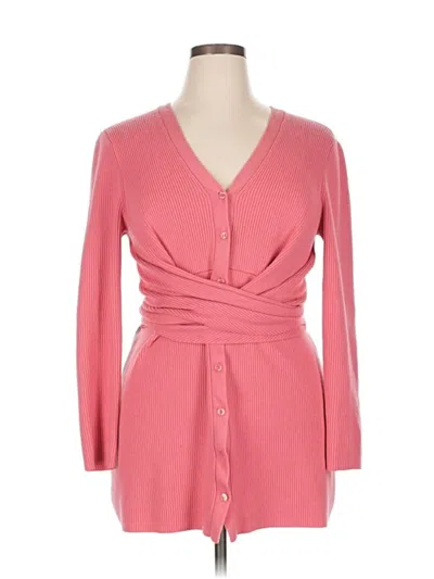 Pre-owned Tome Wool Cardigan Sweater In Pink