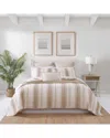 Tommy Bahama 128 Thread Count Prisma Stripe Texture Cotton Reversible Quilt Set