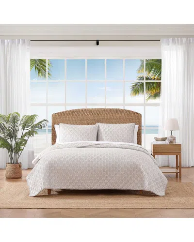 Tommy Bahama 136 Thread Count Bahama Fronds Cotton Reversible Quilt Set