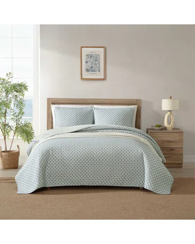 TOMMY BAHAMA TOMMY BAHAMA COASTAL BATIK COTTON REVERSIBLE QUILT SET